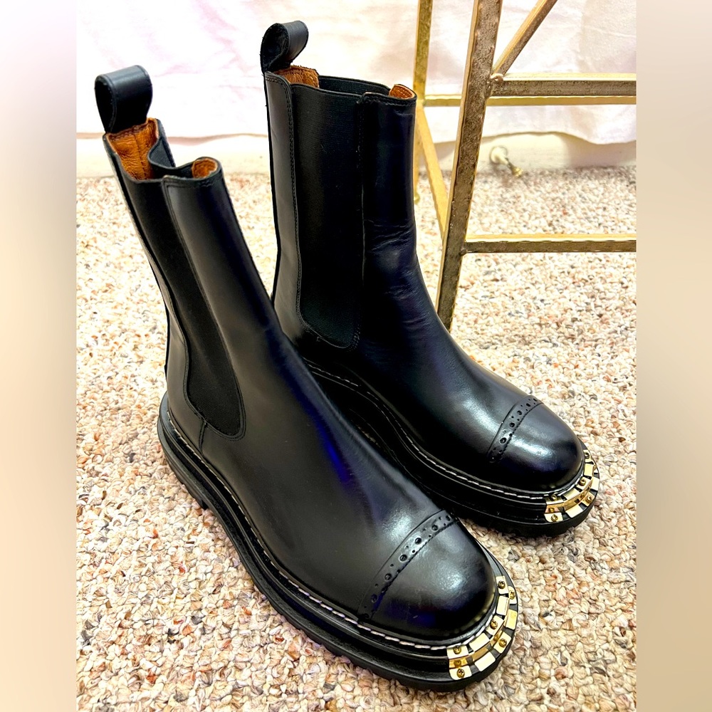 Sandro bling combat boots never worn